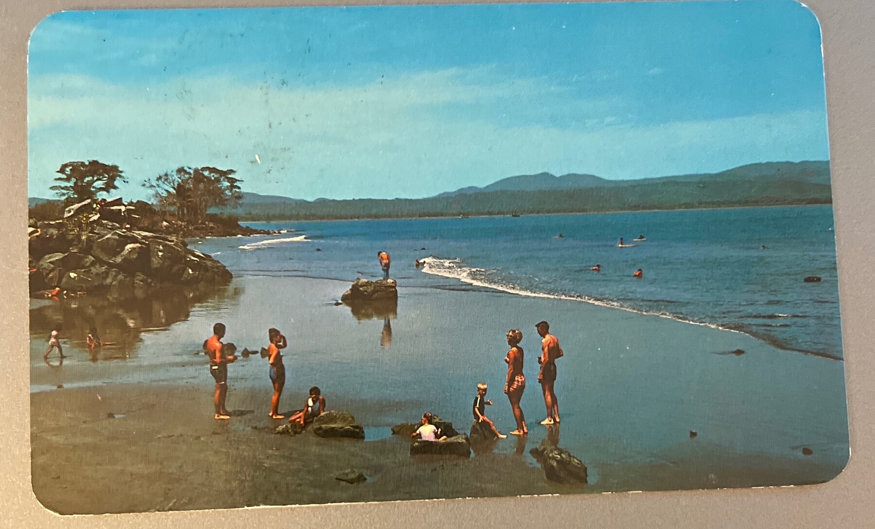 Postcard San Blas Nayarit Mexico Matanchen Bay Beach Chrome 1973 Surfers
