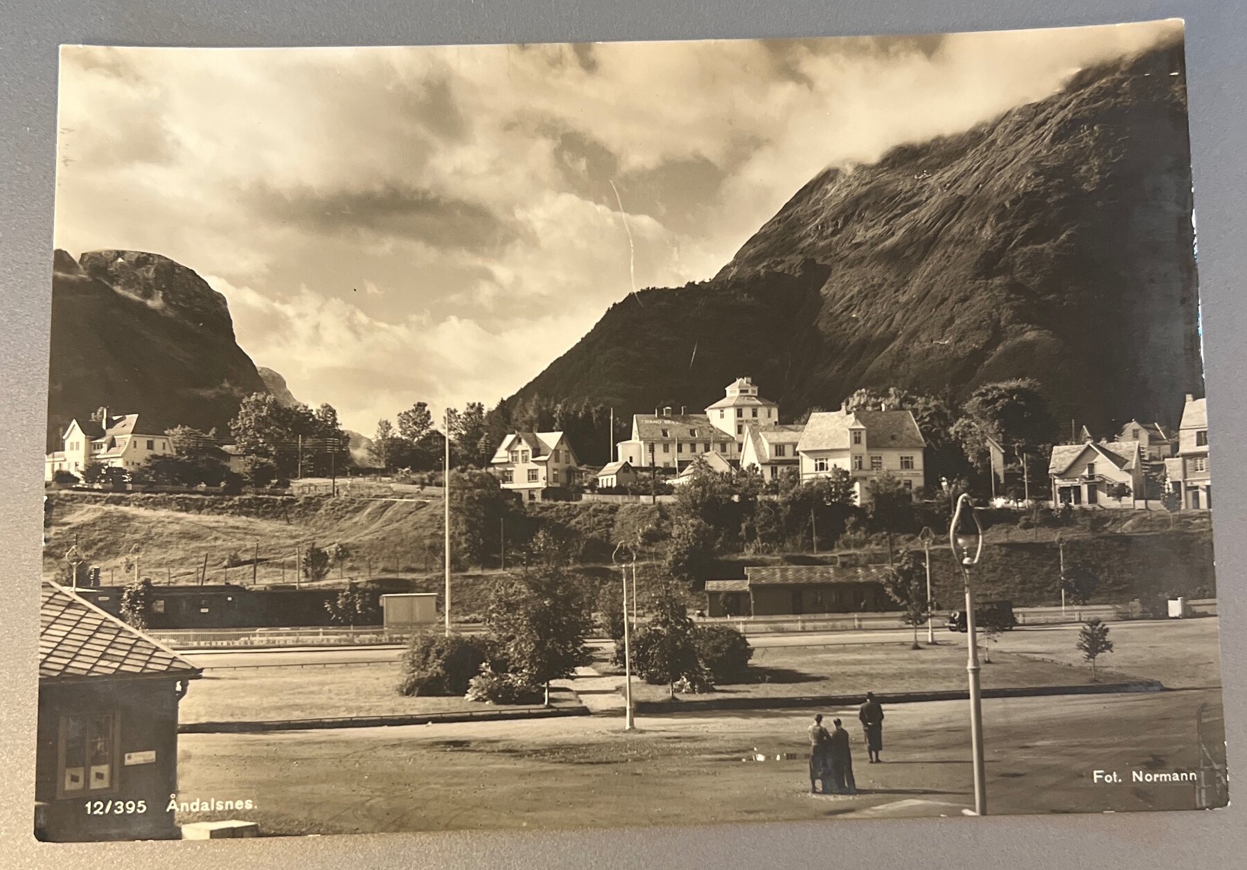Postcard 1950s Åndalsnes Norway RPPC Mountain Village Normann Photo