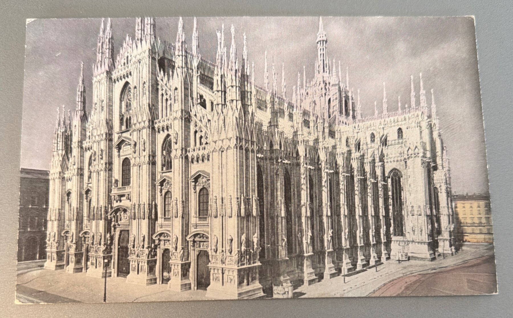 Postcard Milan Cathedral Duomo Italy Pre-Linen Undivided Back 1-Cent Stamp