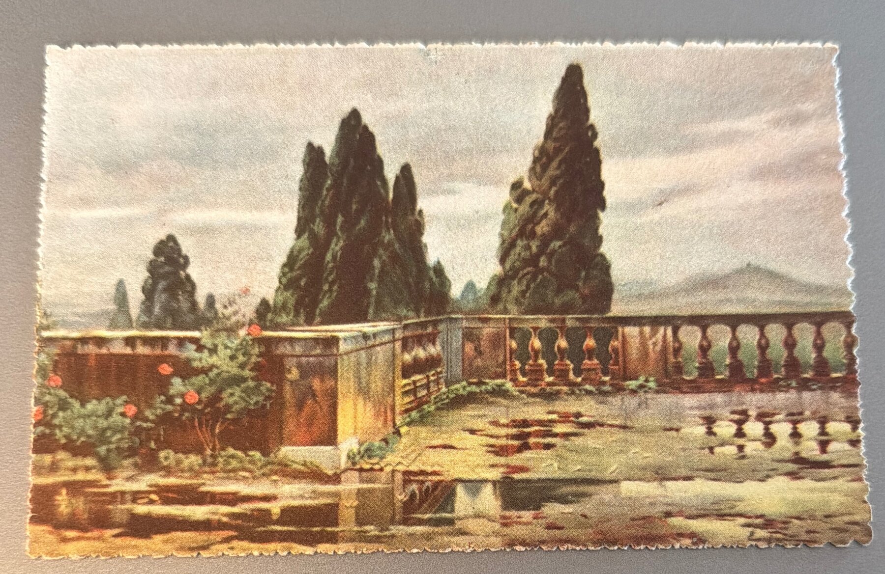 Postcard 1910s Tivoli Rome Villa d'Este Terrace Italy Art Print A. Srocchi