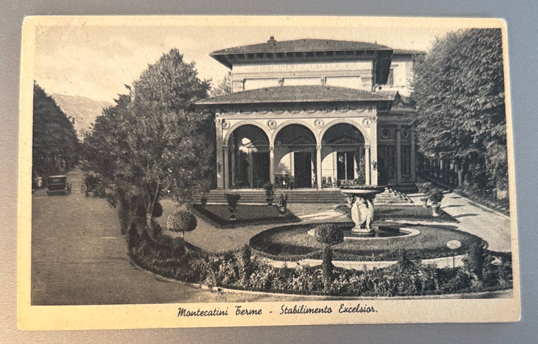 Postcard 1930s Montecatini Terme Italy Stabilimento Excelsior Spa Real Photo