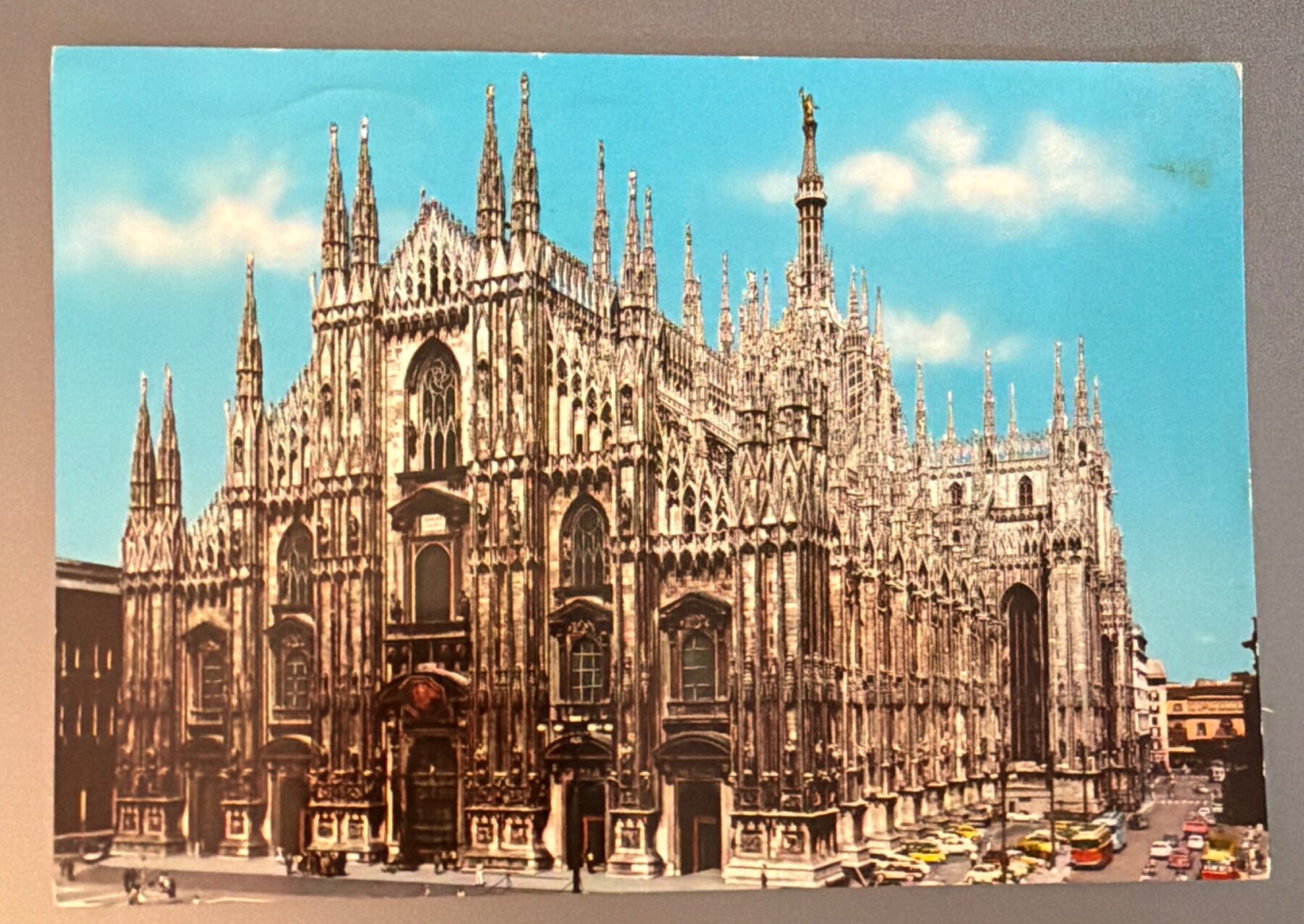 Postcard 1966 Chrome Milano Il Duomo Cathedral Italy Mailed Akron Ohio