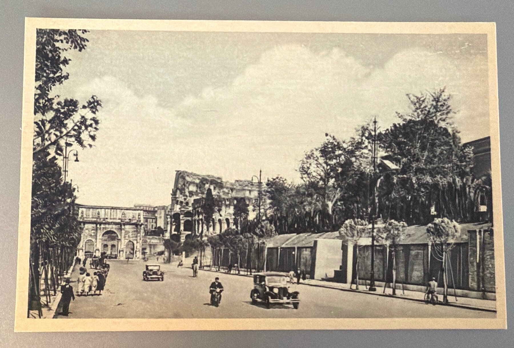 Postcard 1934 Rome Arco di Costantino Via dei Trionfi Italy Cecami Pre-Linen