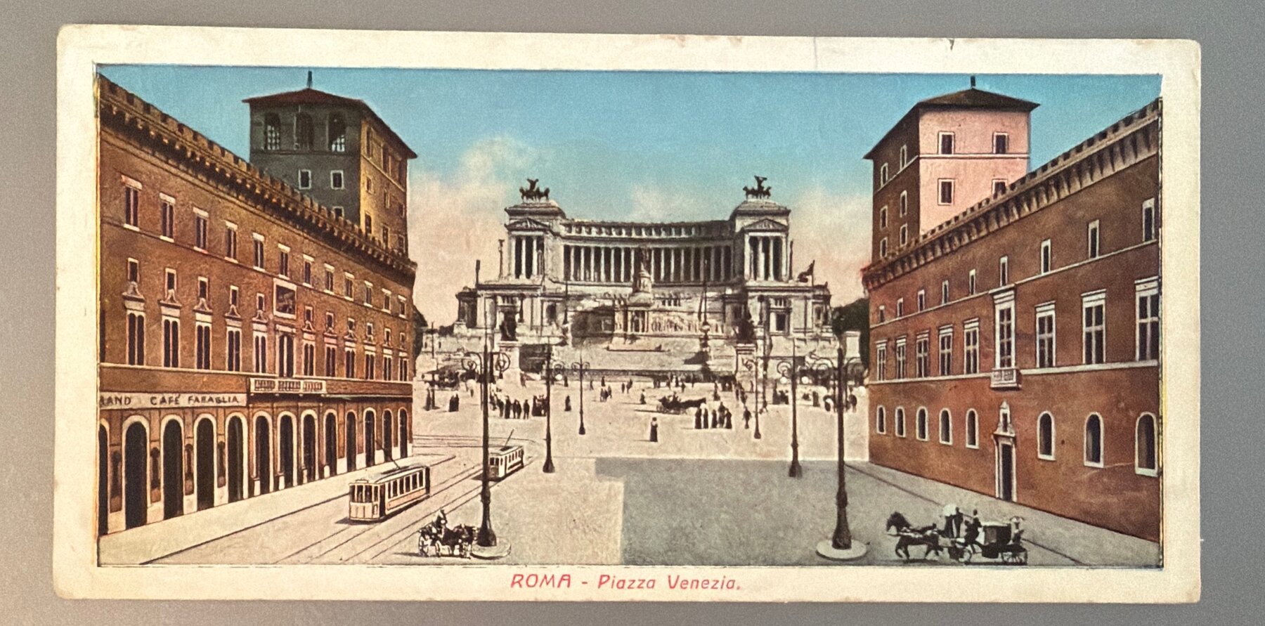 Postcard Roma Piazza Venezia Vittoriano Panoramic c1911 Italy Cartolina