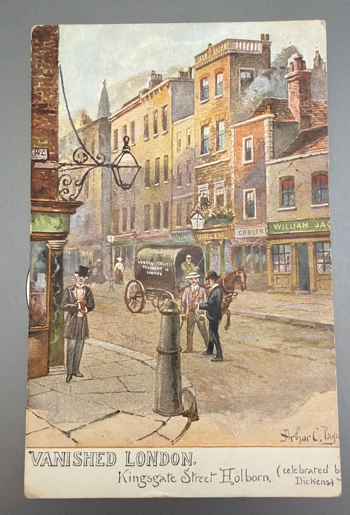 Postcard c1904 Vanished London Kingsgate St Holborn Arthur Payne Hildesheimer