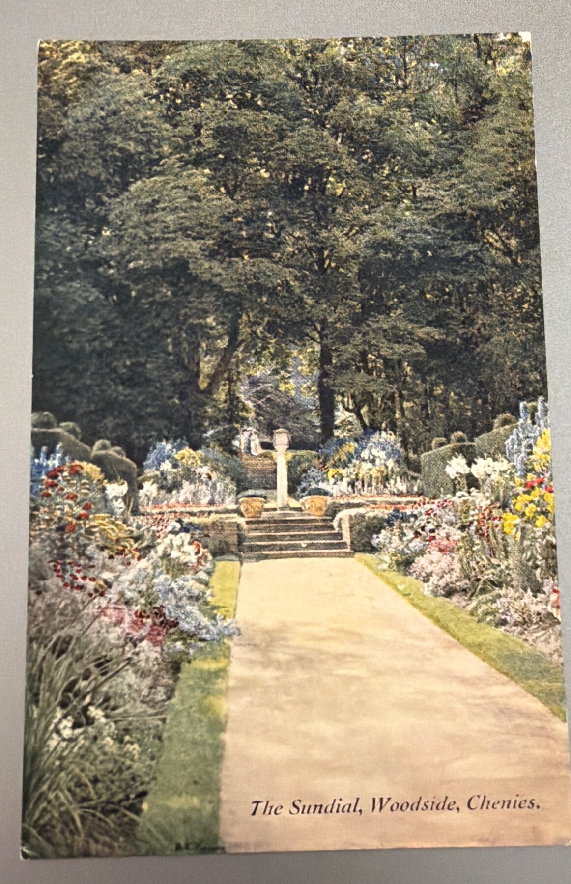 Postcard 1910s Sundial Woodside Chenies Gardens of England A&C Black No.48