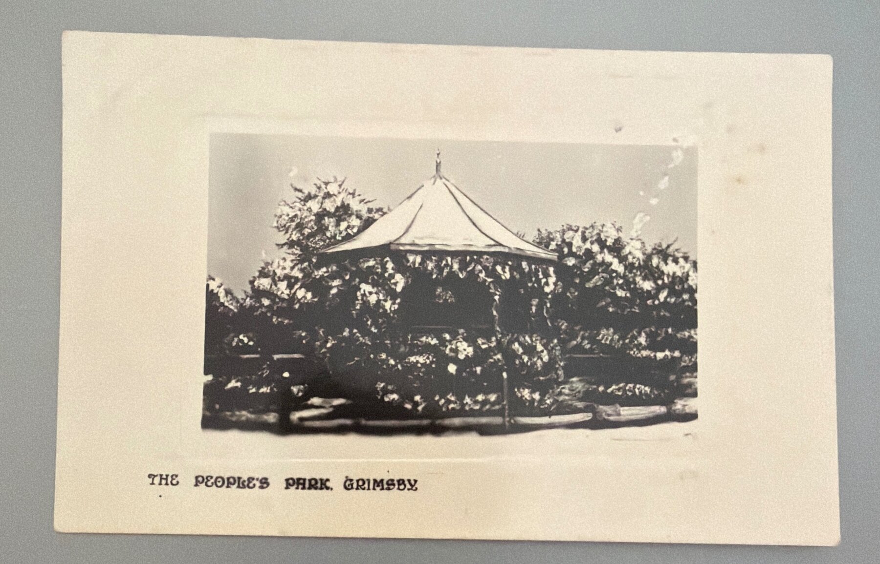 Postcard 1905 People's Park Grimsby Bandstand RPPC Northern Series