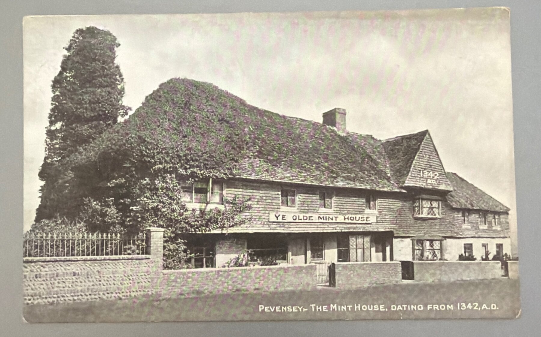 Postcard 1904 Pevensey Mint House 1342 AD Ye Olde Sussex Exterior View