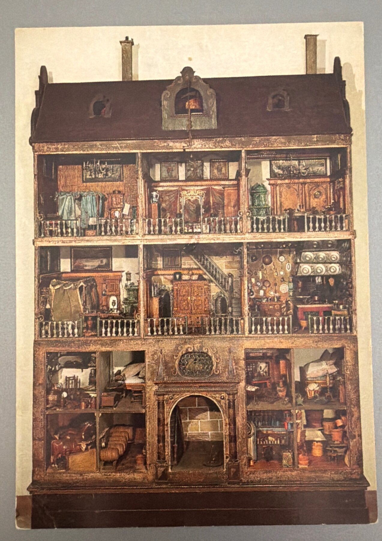 Postcard 1639 Stromer Dollhouse Germanisches Nationalmuseum Nürnberg Chrome