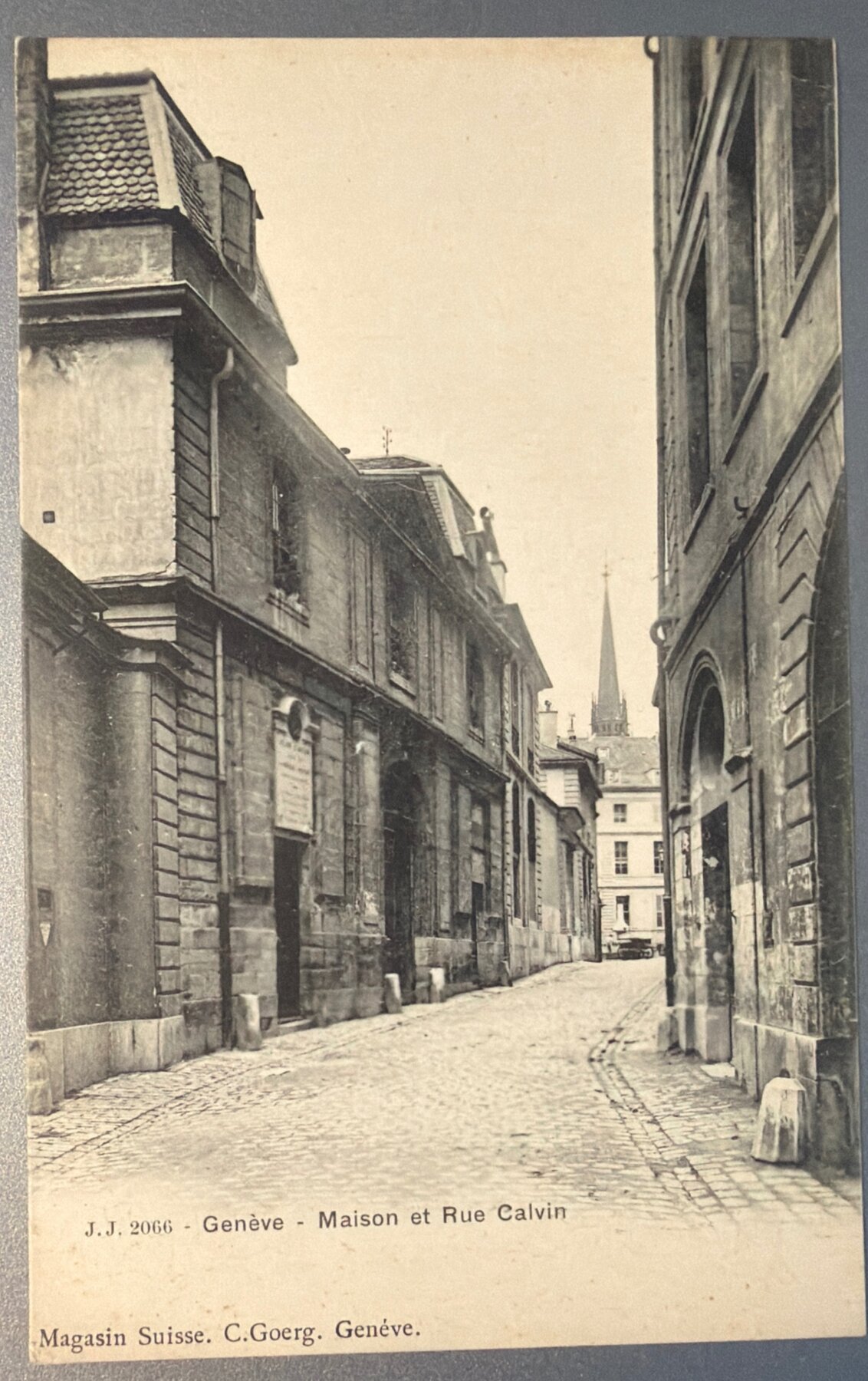Postcard 1902 Geneva Switzerland Maison Rue Calvin Jullien Frères