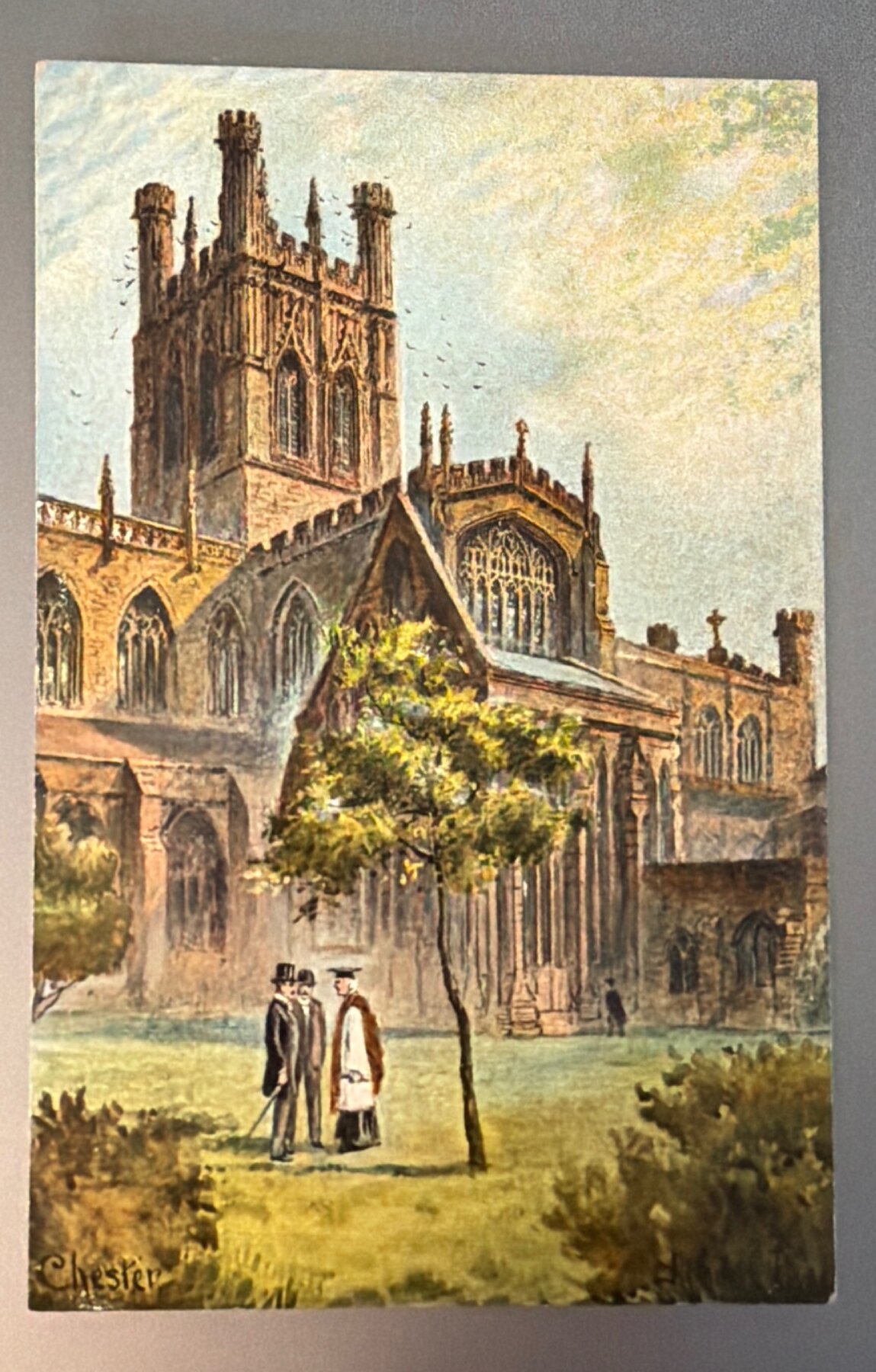 Postcard c1903 UDB Chester Cathedral England Hildesheimer Art Card